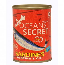 Oceans Secret Sardines In Brine & Oil   Tin  155 grams